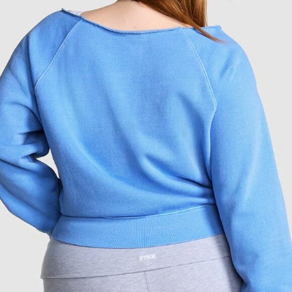 PINK Victoria's Secret Ivy Fleece Off-The-Shoulder Sweatshirt - Picture 4 of 15